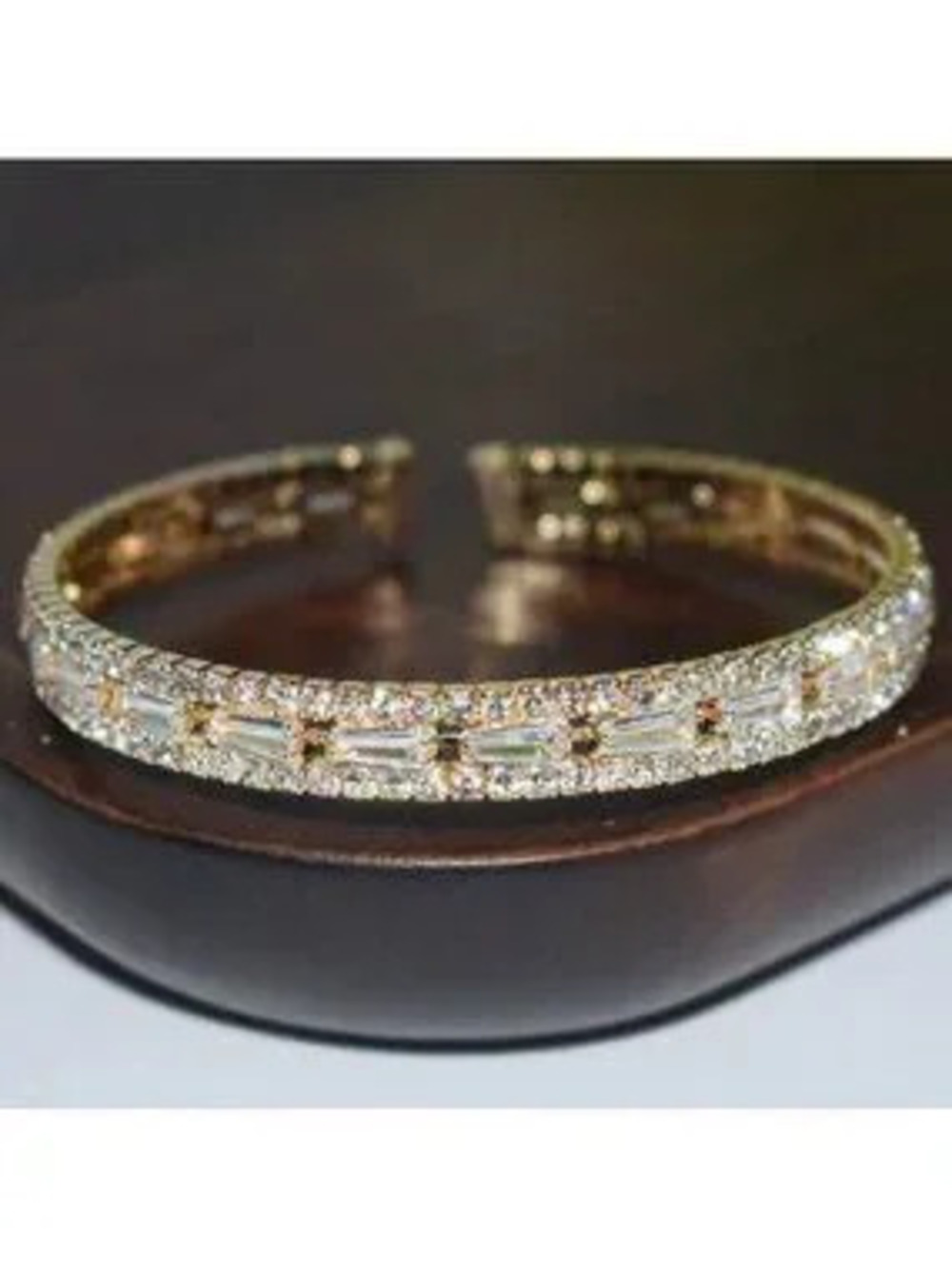 Gold Baguette Cubic Zirconia Bracelet